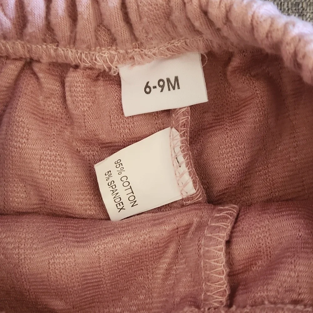 Baby Long Sleeve Pullover Sweatshirt & Pants Set 2pcs light pink